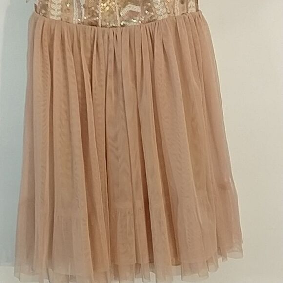 Y2K Vintage Teeze Me Formal Dress – Size 3 – Beaded Goddess Babydoll Style - Picture 4 of 6